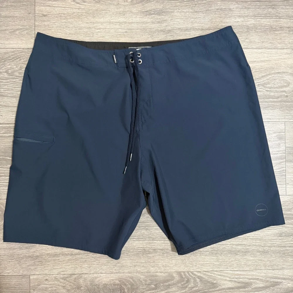 O'Neill Hyperfreak Mens Navy Blue Board Shorts Size 40 Stretch‎ Swim Trunks